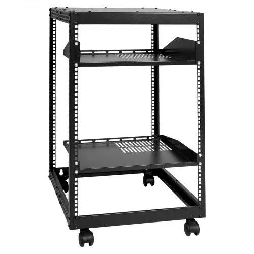 VEVOR 15U-Server-Rack mit offenem Rahmen, 15“-40“ verstellbare Tiefe, freistehender oder wandmontierter Netzwerk-Server-Rack, 4-Pfosten-AV-Rack mit Rollen, bietet Platz für Ihre gesamte Netzwerk-IT- VEVOR 15U-Server-Rack mit offenem Rahmen, 15“-40“ verstellbare Tiefe, freistehender oder wandmontierter Netzwerk-Server-Rack, 4-Pfosten-AV-Rack mit Rollen, bietet Platz für Ihre gesamte Netzwerk-IT-