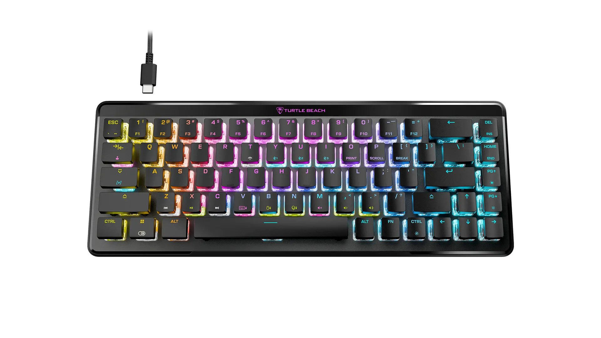 Turtle Beach Vulcan II Mini Air – Optisch-mechanische kabellose Gaming-Tastatur (65%), anpassbare RGB-Beleuchtung, abnehmbares Kabel, Smart Keys, Aluminiumplatte – Schwarz Turtle Beach Vulcan II Mini Air – Optisch-mechanische kabellose Gaming-Tastatur (65%), anpassbare RGB-Beleuchtung, abnehmbares Kabel, Smart Keys, Aluminiumplatte – Schwarz