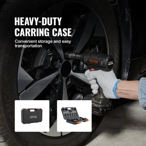 VEVOR 1/2 Zoll Steckschlüsselsatz CR-V-legierter Stahl 9-tlg Steckschlüssel Satz 29-38 mm Tiefe Stecknüsse Schlagschrauber, HRC 42-48 Steckschlüssel inkl Werkzeugkoffer, Metrisch Schraubenausdreher – Bild 5