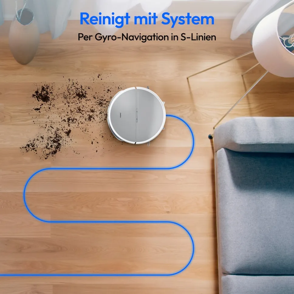 MEDION LIFE E35 SW Saugroboter mit Wischfunktion Gyro-Navigation, 2.000 Pa Saugkraft, 120 Minuten Laufzeit – Bild 4