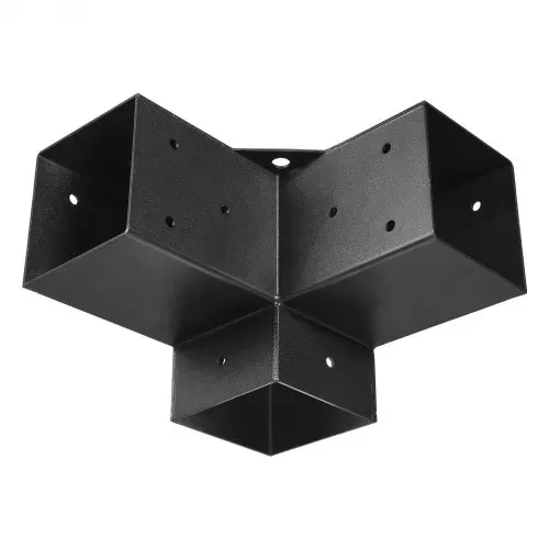 VEVOR Pfostenverbinder, Pfostennecke passend für 92 x 92 mm Pfosten, 4-teilige 3-Wege-Eckhalterungen mit Pfostenträger, Pergola-Halterungen Set, Ideal für Pavillons, Terrassenpergolen – Bild 9