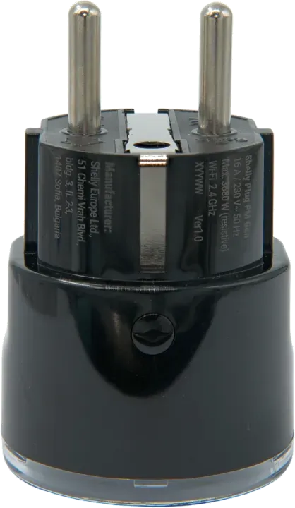 Shelly · Plug & Play "Plug PM Gen3 Black" · Smarter Energiezähler · Messfunktion · WLAN · BT · schwarz – Bild 3