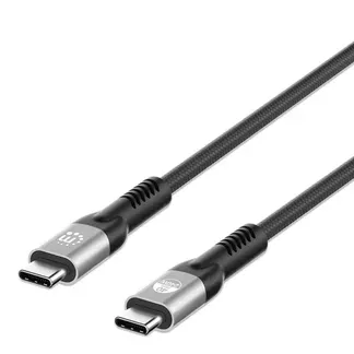 Manhattan 356381 USB Kabel USB4 Gen 3×2 2 m USB C 40 Gbit/s 240 W Schwarz Manhattan 356381 USB Kabel USB4 Gen 3×2 2 m USB C 40 Gbit/s 240 W Schwarz