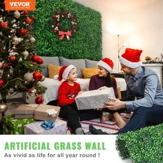 VEVOR Künstliche Hecke, 25,4 x 25,4 cm, 12 Stück, Buchsbaum-Heckenmatte, Kunstrasen-Hintergrundwand, Sichtschutzhecke, UV-geschützt, für Gartenzaun im Innen- und Außenbereich, Hinterhof VEVOR Künstliche Hecke, 25,4 x 25,4 cm, 12 Stück, Buchsbaum-Heckenmatte, Kunstrasen-Hintergrundwand, Sichtschutzhecke, UV-geschützt, für Gartenzaun im Innen- und Außenbereich, Hinterhof