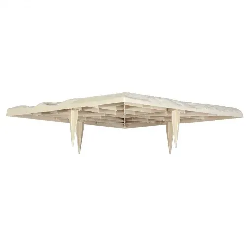 VEVOR Trittsteine Garten, 8 Stk., 395x395 mm, dekorative Gehwegplatte mit Pfählen, Kunststoff-Wegepflaster, Steinplatte aus Kunststoffharz PC, Steinoptik für Rasen, Terrassenlandschaft, Beige – Bild 10