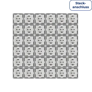 Schutzkontakt-Steckdose McPower “Cup“ 250V~/16A, UP, Steckanschluss, 36er-Pack Schutzkontakt-Steckdose McPower “Cup“ 250V~/16A, UP, Steckanschluss, 36er-Pack