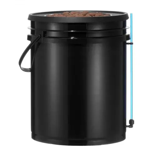 VEVOR DWC Hydroponics Grow System, Hydroponisches Anbausystem mit Top-Drip-Kit, Deep Water Culture 5-Gallonen-4-Eimer, mit Luftpumpe, Luftsteinen und Wasserstandsanzeige für Blattgemüse – Bild 10