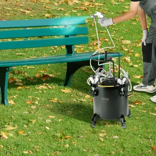 VEVOR Druckbehälter für Sprühfarbe, 20 L Druckbehälter, 70 psi einstellbarer Druck, Druckbehälter-Farbbehälter mit Rollen und Dichtmittel zur Leckreparatur, für Heimdekoration und Industrielackierung – Bild 7