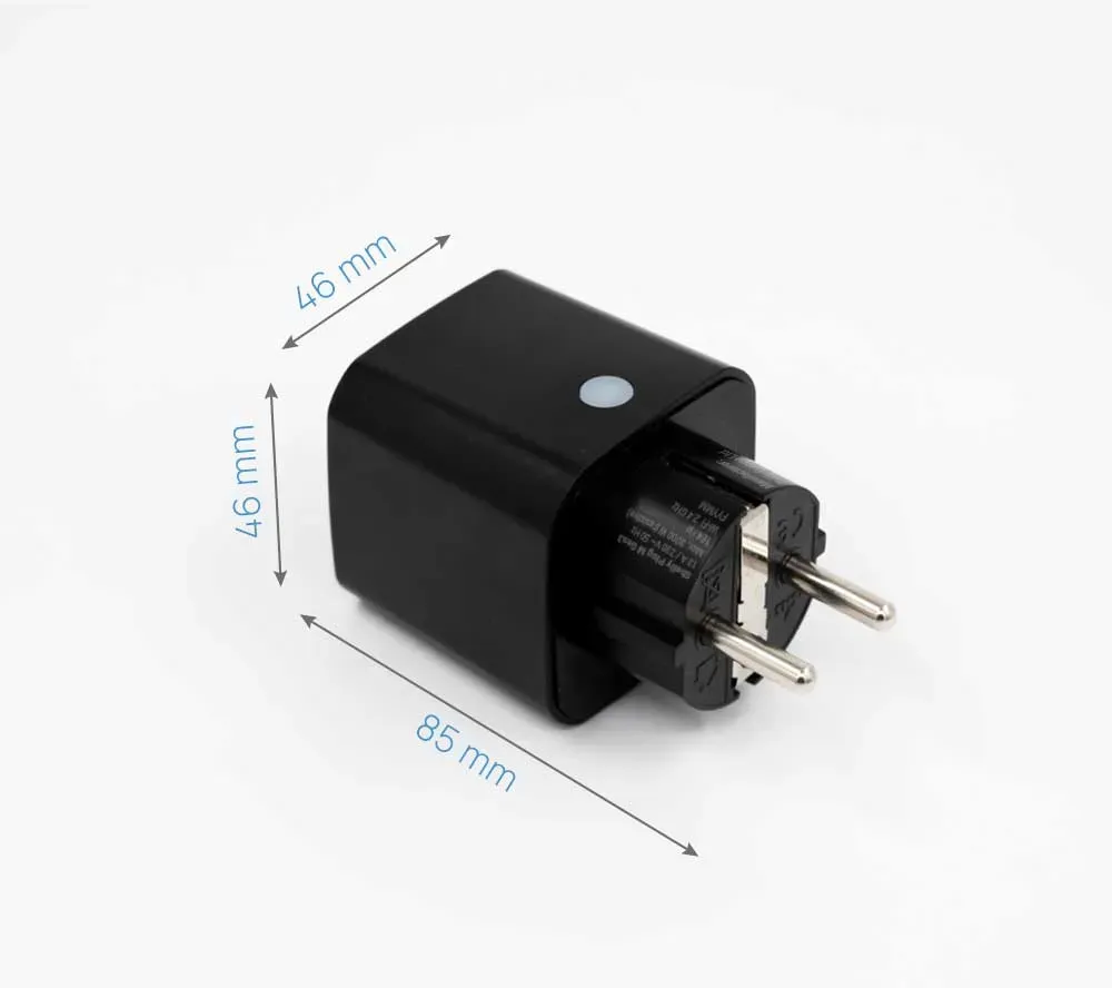 Shelly · Plug & Play "Plug M Gen3 Black" · 4er Set · Smarter Zwischenstecker · 13A · Messfunktion · WLAN · BT · schwarz – Bild 3