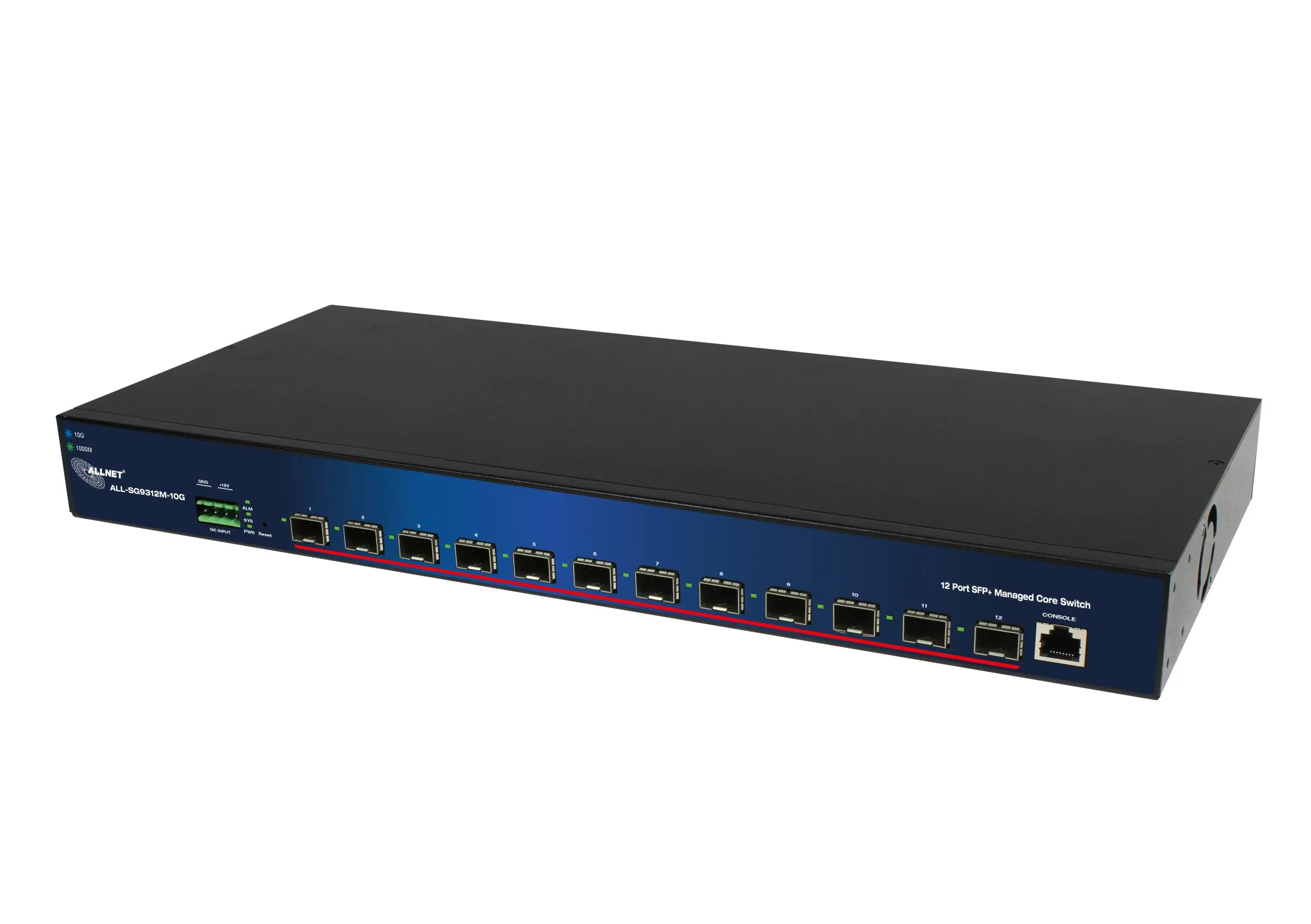 ALLNET Switch smart managed Layer2 12 Port • 12x SFP+ 10GbE • 19" • ALL-SG9312M-10G • Core-Switch • Redundant Power Option – Bild 3