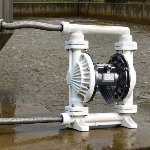 VEVOR Druckluft-Doppelmembranpumpe, 95 L/min, 25,4 mm Einlass & Auslass, pneumatische Altöl-Transferpumpe, max. 100 PSI, Polypropylengehäuse, luftbetrieben für Diesel, Fett, Kerosin, Benzin & Öl – Bild 7