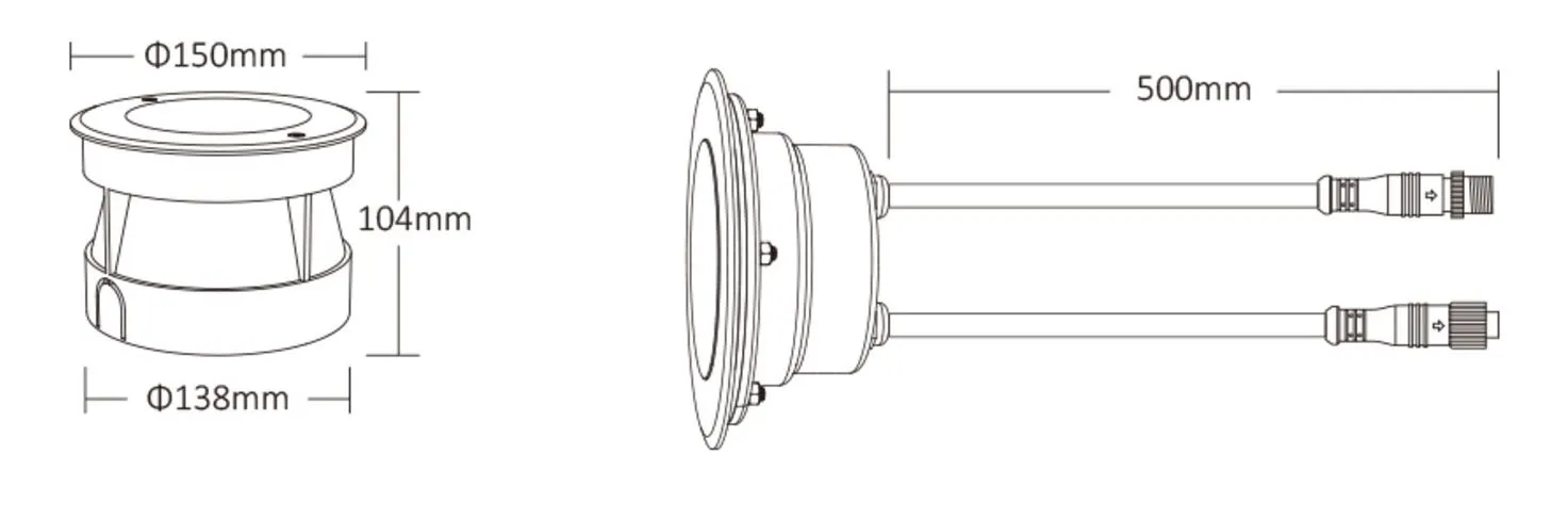 MiBoxer UG4-09A-XL LED DMX512 9W RGB-W under ground light – Bild 4