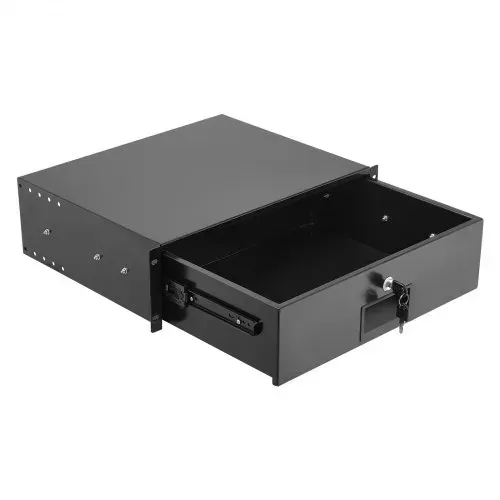 VEVOR 3U-Rackschublade, 22,68 kg, abschließbares Serverschrankgehäuse, Schiebeschublade mit Schloss & Kabelmanagementlöchern, für 482 mm Netzwerkgeräte-Server-AV-Rack oder Schrankgehäuse – Bild 9