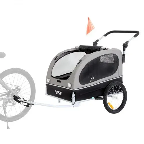 VEVOR Hundeanhänger 40 kg 2in1 Fahrradanhänger Kohlenstoffstahl + 600D Oxford-Gewebe + PP faltbar 1470 x 720 x 780 mm als Anhänger 1530 x 720 x 825 mm als Kinderwagen Hundebuggy Jogger Anhänger – Bild 10