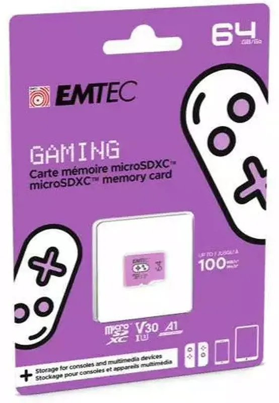 Flash SecureDigitalCard (microSD) 64GB – EMTEC Gaming Flash SecureDigitalCard (microSD) 64GB – EMTEC Gaming