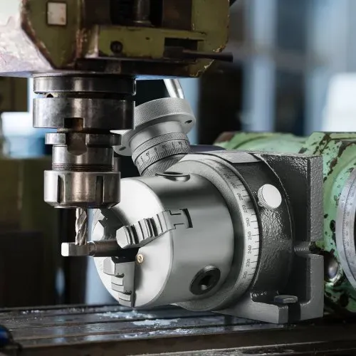 VEVOR Drehtisch für Fräsmaschinen, 100mm, horizontales vertikales Modell, Präzisionsfräsdrehtisch, mit 80mm 3-Backenfutter, M10-T-Bolzenmuttern, für Frästechnik-Indizierungswerkzeuge – Bild 7