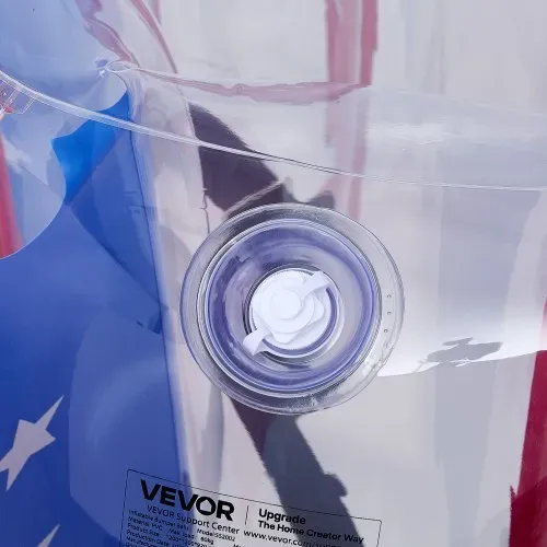 VEVOR 2 x Aufblasbare Bumper Sumo Bälle 1,2 m für Jugendliche Stoßball für Garten, Camping, Picknick & Rasen, 0,5 mm PVC, Heißverschweißte Griffe & Stabil Sitzende Schultergurte, mit Sternenmuster – Bild 10