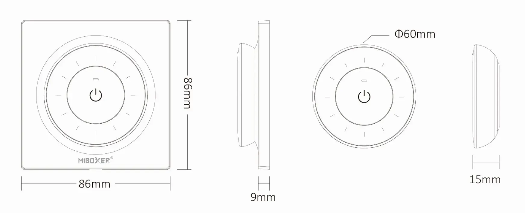 MiBoxer K3-W LED Fernbedienung Rotating Wheel Remote 2,4GHz (w) dual white (CCT) – Bild 3