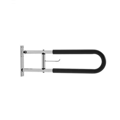 VEVOR Aufstehhilfe Toilette, 76,5 cm Wandstützgriff, Handikap Haltegriff für Senioren, hochklappbare Toiletten-Haltegriffe mit Anti-Rutsch-Griff, 136 kg Tragkraft, Sicherheitshandlauf mit Papierhalter – Bild 9