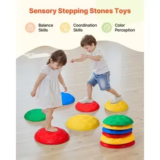 VEVOR Balance-Trittsteine für Kinder, 6er-Set, bis zu 100 kg, Hindernisparcours-Koordinationsspiel-Spielzeug zum Spielen im Innen- oder Außenbereich, Stapelsteine, Balancespiel für Kinder ab 3 Jahren VEVOR Balance-Trittsteine für Kinder, 6er-Set, bis zu 100 kg, Hindernisparcours-Koordinationsspiel-Spielzeug zum Spielen im Innen- oder Außenbereich, Stapelsteine, Balancespiel für Kinder ab 3 Jahren