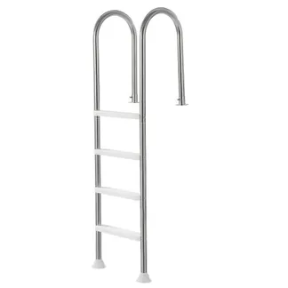 VEVOR Schwimmbadleiter, 4-stufige Treppe mit Doppelhandlauf, Pool Einstieg aus Edelstahl, 120 kg Tragfähigkeit, für 137 cm Einbaupools mit montiertem Deckbrett im Innen- und Außenbereich VEVOR Schwimmbadleiter, 4-stufige Treppe mit Doppelhandlauf, Pool Einstieg aus Edelstahl, 120 kg Tragfähigkeit, für 137 cm Einbaupools mit montiertem Deckbrett im Innen- und Außenbereich