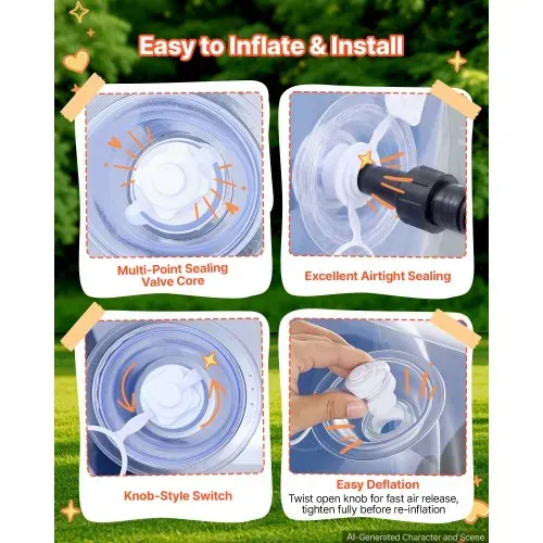 VEVOR 2 x Aufblasbare Bumper Sumo Bälle 1,2 m für Jugendliche Stoßball Blau für Garten, Camping, Picknick, Rasen & Outdoor, 0,5 mm Starkes PVC, Heißverschweißte Griffe & Stabil Sitzende Schultergurte – Bild 5