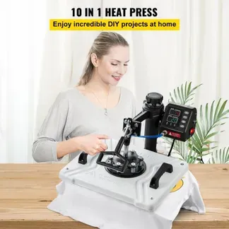 VEVOR 10 in 1 Hitzepresse 38 x 30 cm Transferpresse 360-Grad-Drehbar Multifunktionale Sublimation Weiß Textilpresse Heißpresse Maschine T-Shirtpresse Becherpresse Tassenpresse für Hüten Tellern Tassen VEVOR 10 in 1 Hitzepresse 38 x 30 cm Transferpresse 360-Grad-Drehbar Multifunktionale Sublimation Weiß Textilpresse Heißpresse Maschine T-Shirtpresse Becherpresse Tassenpresse für Hüten Tellern Tassen