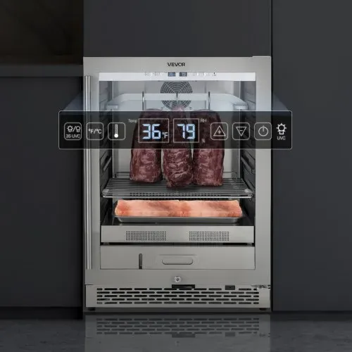 VEVOR Trockenreifekühlschrank 45 kg für Steaks, Reifekühlschrank für Fleisch mit präziser Temperatur- und Feuchtigkeitskontrolle, Rindfleischreifemaschine für Haushaltsküchen Restaurant Hotel – Bild 7