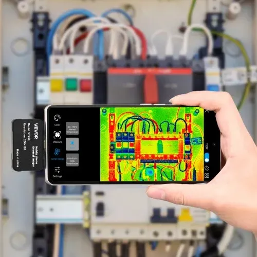 VEVOR Wärmebildkamera für iOS & Android, 512x384 Super IR & 256x192 IR-Auflösung Thermobildkamera für Smartphone Tablet mit USB-C, 25Hz Infrarotkamera mit 6 Farbpaletten für -20°C-550°C Inspektionen – Bild 7