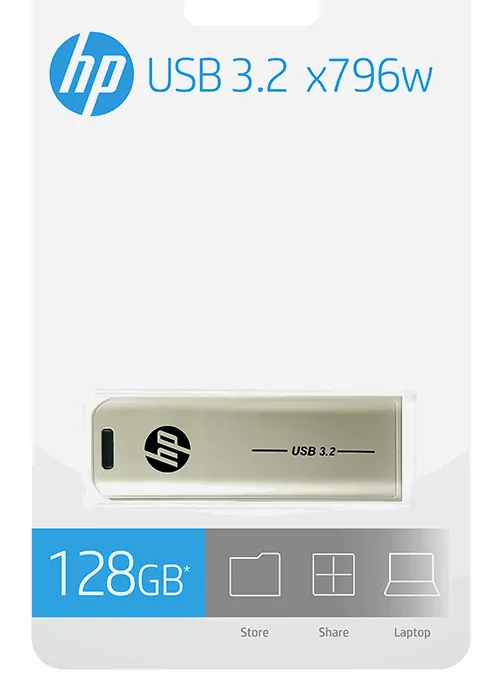 HP x796w USB-Stick 128 GB USB Typ-A 3.2 Gen 2 (3.1 Gen 2) Silber – Bild 6