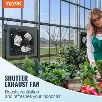 VEVOR Abluftventilator, 305 mm, Temperatur-Feuchtigkeitsregler, EC-Motor, 904 CFM, Wandlüfter mit variabler Geschwindigkeitsregelung zur Wandmontage, Belüftung und Kühlung für Gewächshäuser, Garagen VEVOR Abluftventilator, 305 mm, Temperatur-Feuchtigkeitsregler, EC-Motor, 904 CFM, Wandlüfter mit variabler Geschwindigkeitsregelung zur Wandmontage, Belüftung und Kühlung für Gewächshäuser, Garagen