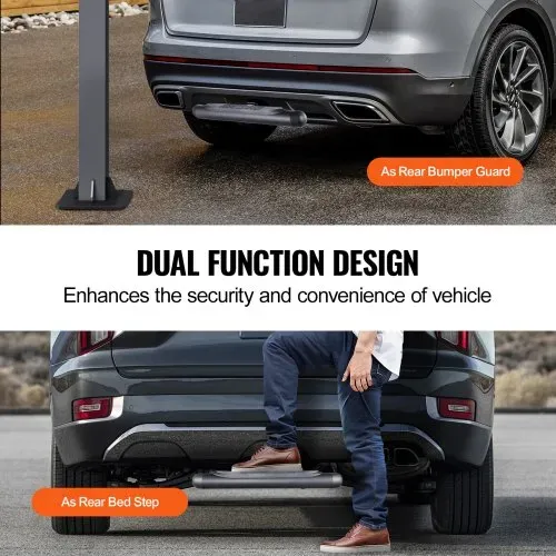 VEVOR Anhängerkupplungsstufe 50,8 mm Empfänger, robuste Stahlkonstruktion mit 158,7 kg Tragkraft, Heckstoßstangenschutz mit Stiftverriegelung, universelle Passform für Lkw SUV Pickup Anhänger – Bild 2