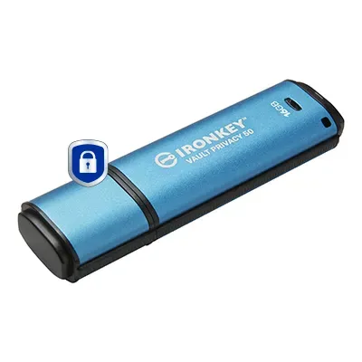 Kingston Technology IronKey 16GB Vault Privacy 50 AES-256 verschlüsselter, FIPS 197 – Bild 2