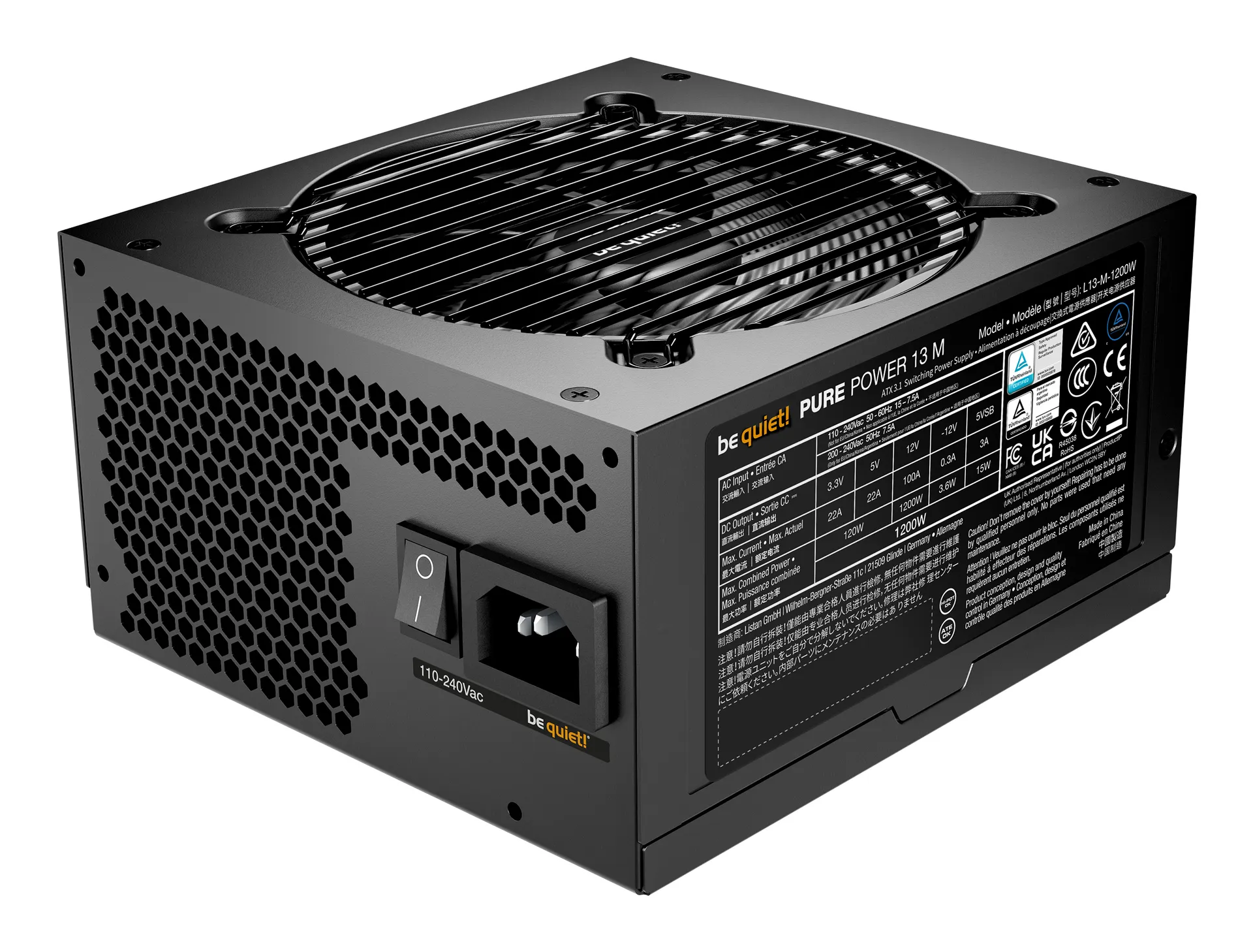be quiet! Pure Power 13 M | 1200W Netzteil 20+4 pin ATX ATX Schwarz – Bild 3