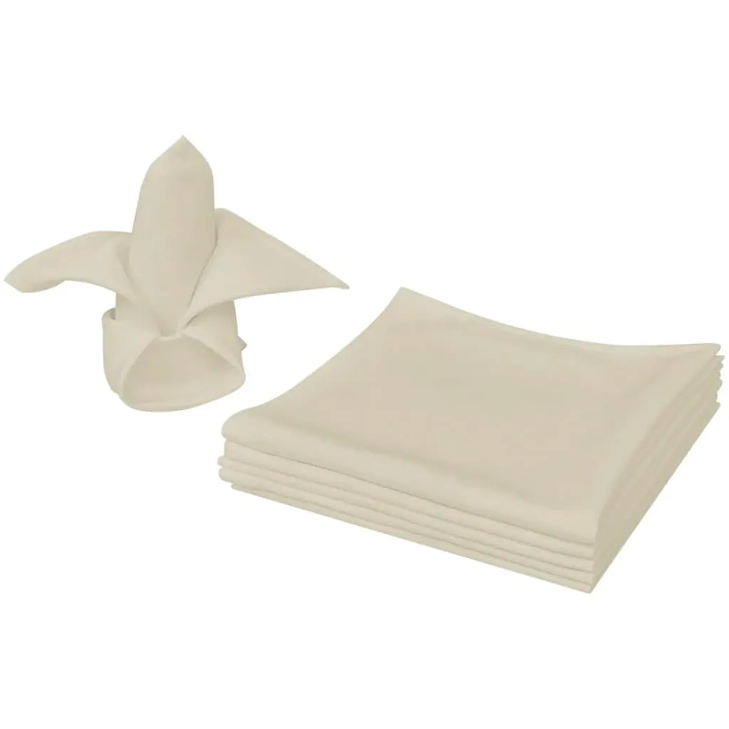 vidaXL Dinner-Servietten 25 Stk Creme 50×50 cm vidaXL Dinner-Servietten 25 Stk Creme 50×50 cm