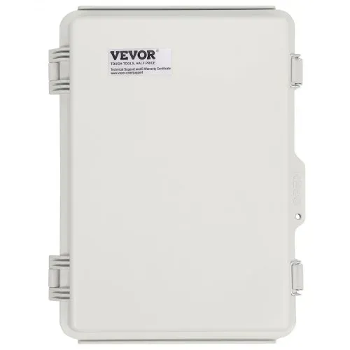 VEVOR Elektrischer Anschlusskasten 430 x 330 x 180 mm, Elektrogehäusekasten aus ABS-Kunststoff mit Scharnierdeckel, Edelstahlverschluss, IP67 staubdicht wasserdicht für Elektroprojekte – Bild 8