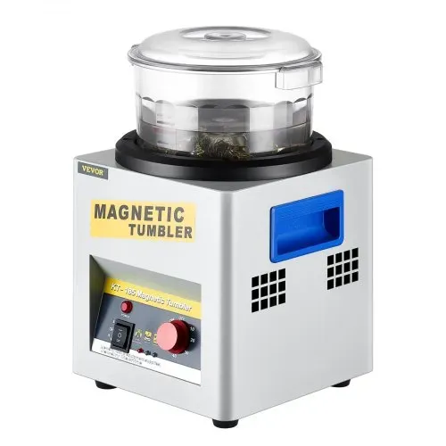 VEVOR Mini KT-185 magnetische Tumbler 180 mm, Schmuck Poliermaschine und Finisher Maschine mit guter Zeitfunktion, schneller Verarbeitungsgeschwindigkeit für Leichtmetall, Nichteisenmetalle, 2000 RPM – Bild 9