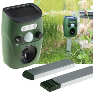 Ultraschall-Tierscheuche “UTS Solar Pro” Bewegungsmelder, Hunde, Katzen, Vögel Ultraschall-Tierscheuche “UTS Solar Pro” Bewegungsmelder, Hunde, Katzen, Vögel