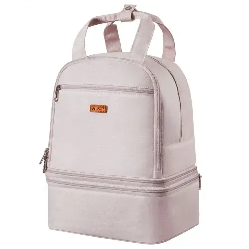 VEVOR Milchpumpen-Rucksack, 270x240x340 mm, mit Kühlakku, passend für S1/S2, Pumpzubehör & Muttermilchaufbewahrung, Wickel Rucksack für Arbeit, Reisen & Familiengebrauch, Hellrosa – Bild 8