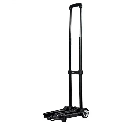 VEVOR Sackkarre klappbar, 50 kg Tragkraft, Transportkarre mit 2 Rädern & 1 elastischem Seil, Allzweck-Rollwagen mit Plattform, für Flughafen, Reisemöbel, Gepäck, Büroumzüge, Schwarz, 320x235x965mm – Bild 10