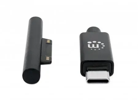 Manhattan Surface Connect auf USB-C Ladekabel, Surface Connect-Stecker auf USB-C-Stecker, 15 V/3 A, 1,8 m, schwarz – Bild 3