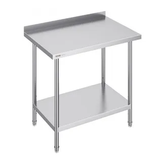 VEVOR Edelstahl-Arbeitstisch, gewerblicher Arbeitstisch zur Lebensmittelzubereitung, robuster Arbeitstisch aus Metall mit einstellbarer Höhe für Restaurant, Zuhause und Hotel 610 x 914 x 914 mm VEVOR Edelstahl-Arbeitstisch, gewerblicher Arbeitstisch zur Lebensmittelzubereitung, robuster Arbeitstisch aus Metall mit einstellbarer Höhe für Restaurant, Zuhause und Hotel 610 x 914 x 914 mm