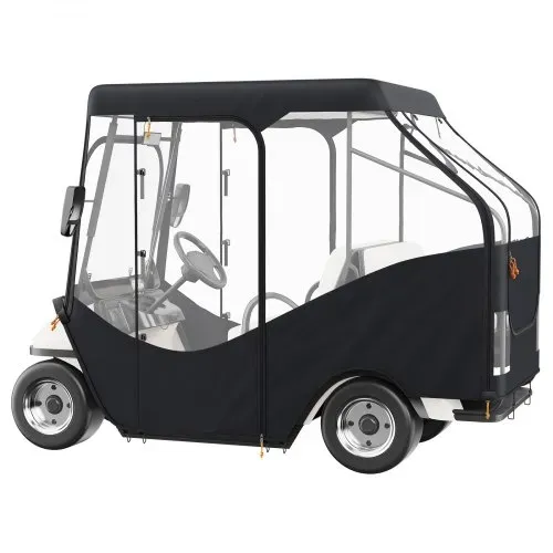 VEVOR Transparent Golfwagen Regenabdeckung 4-Personen-Golfwagenabdeckung 152 x 110 cm, 420D-Polyester Wasserdicht, Tragbar, Fahrbar, Aufbewahrungsabdeckung für Golfwagen Passend für EZGO TXT Golfwagen – Bild 8