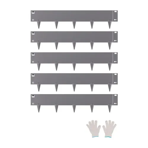 VEVOR Rasenkante, 5er-Set, 990x207x1,5 mm, rostbeständige Beeteinfassung aus Metall, Beetumrandung, Raseneinfassung, einfach zu installieren, Trennwand für Blumenbeete, Hofwege Dunkelgrau VEVOR Rasenkante, 5er-Set, 990x207x1,5 mm, rostbeständige Beeteinfassung aus Metall, Beetumrandung, Raseneinfassung, einfach zu installieren, Trennwand für Blumenbeete, Hofwege Dunkelgrau
