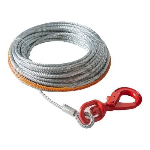 VEVOR Windenseil aus verzinktem Stahl, 3/8 Zoll x 22,86 m, 6894,6 kg Bruchfestigkeit, Drahtwindenseil mit Drehhaken, Abschleppseil, robust, universell passend für SUV, großes Geländefahrzeug, LKW VEVOR Windenseil aus verzinktem Stahl, 3/8 Zoll x 22,86 m, 6894,6 kg Bruchfestigkeit, Drahtwindenseil mit Drehhaken, Abschleppseil, robust, universell passend für SUV, großes Geländefahrzeug, LKW
