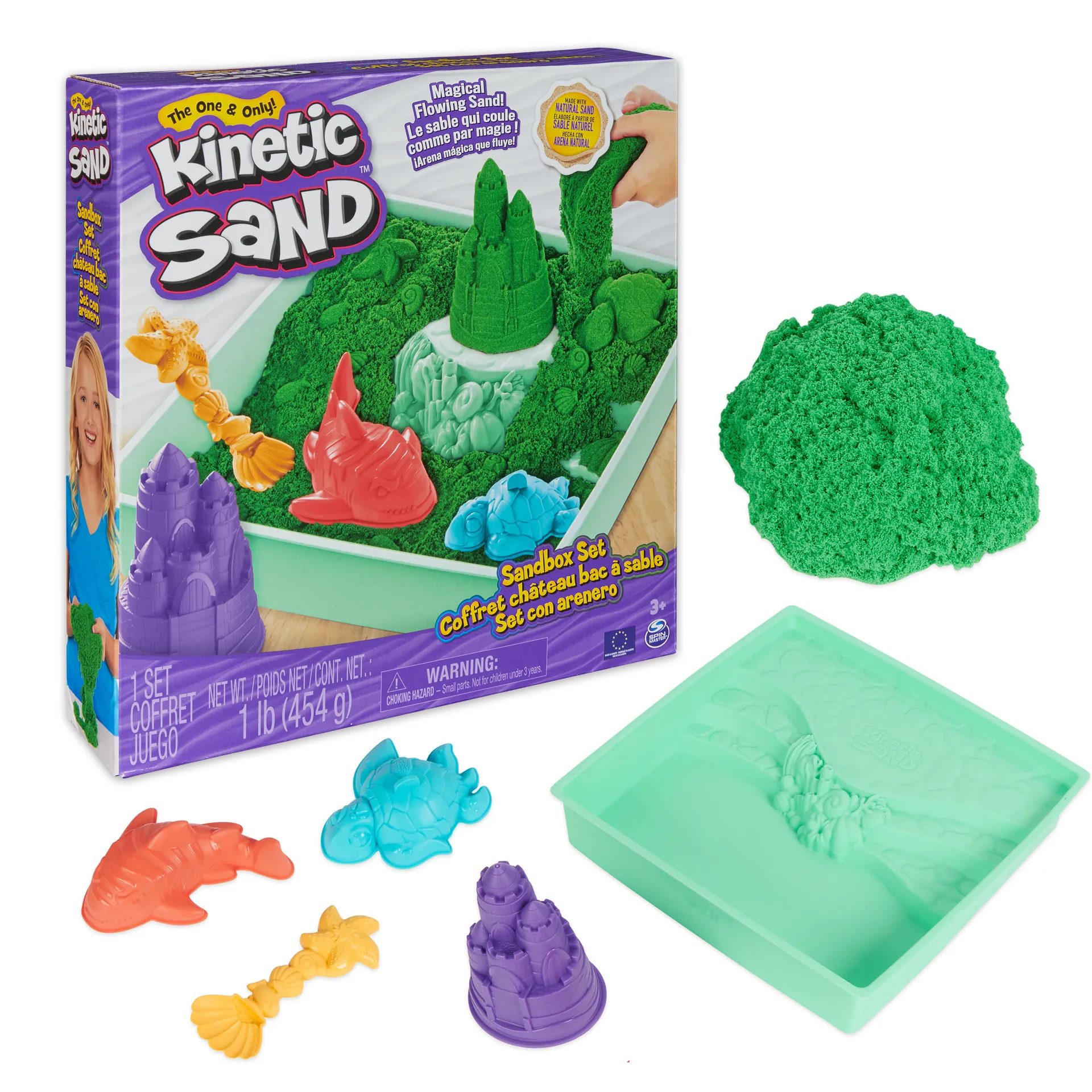 Kinetic Sand Sandbox Set Grün Kinetic Sand Sandbox Set Grün