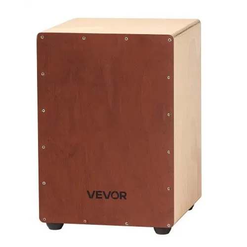 VEVOR Cajon, Kistentrommel, mit internen Snare-Drähten, kompakte & leichte Drum-Box aus Holz, Trommel-Musikinstrument mit Silikonfüßen, abgerundeten Kanten, für Anfänger & Profis, 255x255x380 mm – Bild 10