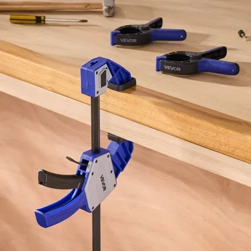 VEVOR Stangenklemmen für Holzbearbeitung 2 Stk. 60,96 cm Öffnung, Quick-Grip F-Klemme mit 154 kg Belastungsgrenze, 84,6 mm Tiefe, Klemmen Set aus Kunststoff & Karbonstahl, Metallbearbeitung – Bild 8