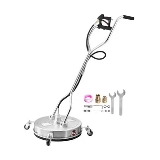 VEVOR Hochdruckreiniger φ520 mm Oberflächenreiniger, Flächenreiniger aus Edelstahl mit 4 Rädern, 310 bar, 3/8-Zoll-Schnellanschluss, 2 Sprühdüsen, Doppelgriff, für Beton, Terrasse, Gehweg VEVOR Hochdruckreiniger φ520 mm Oberflächenreiniger, Flächenreiniger aus Edelstahl mit 4 Rädern, 310 bar, 3/8-Zoll-Schnellanschluss, 2 Sprühdüsen, Doppelgriff, für Beton, Terrasse, Gehweg