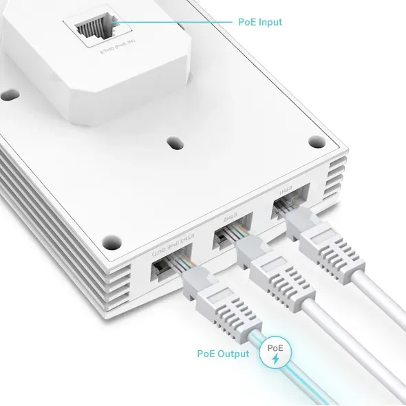 Omada by tp-link Wireless AP WIFI6 • AX3000 • 2x2 • Indoor • 1 GbE • EAP655-Wall • Omada – Bild 4